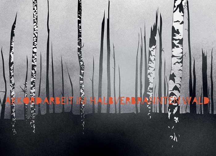 Akkordarbeit im walb verbrannten Wald